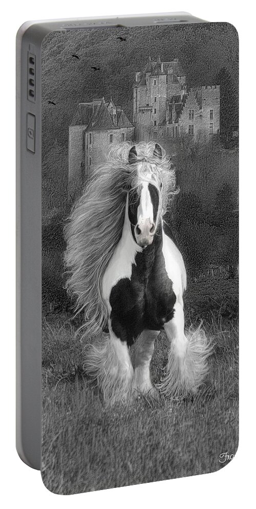 Slainte Portable Battery Charger featuring the digital art I hope you're in a Beautiful Place by Fran J Scott