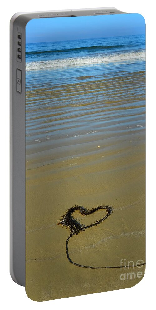 Pismo Beach Portable Battery Charger featuring the photograph I Love The Ocean by Debra Thompson