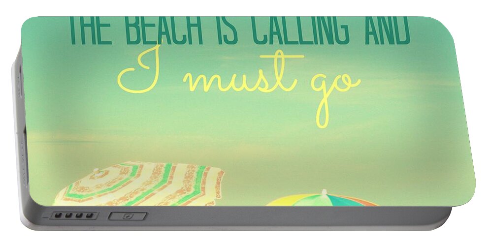 Beach Portable Battery Charger featuring the digital art I Must Go by Valerie Reeves
