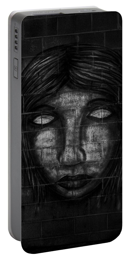 Scary Face Portable Battery Charger featuring the photograph I see you by Jonathan Davison