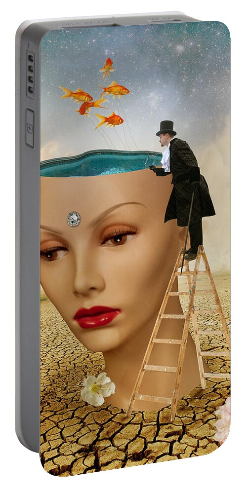 Digital Art Portable Battery Charger featuring the photograph I Want To Look Inside Your Head by Juli Scalzi