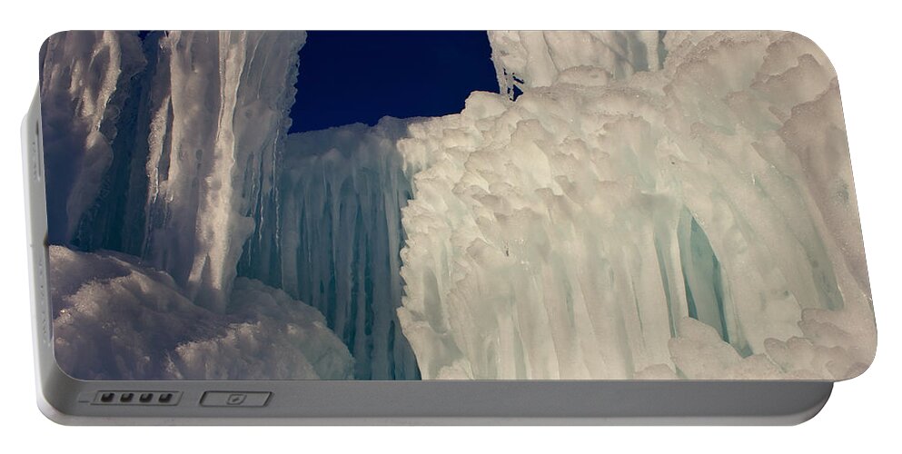 Ice Portable Battery Charger featuring the photograph Ice Abstract 2 by Christie Kowalski