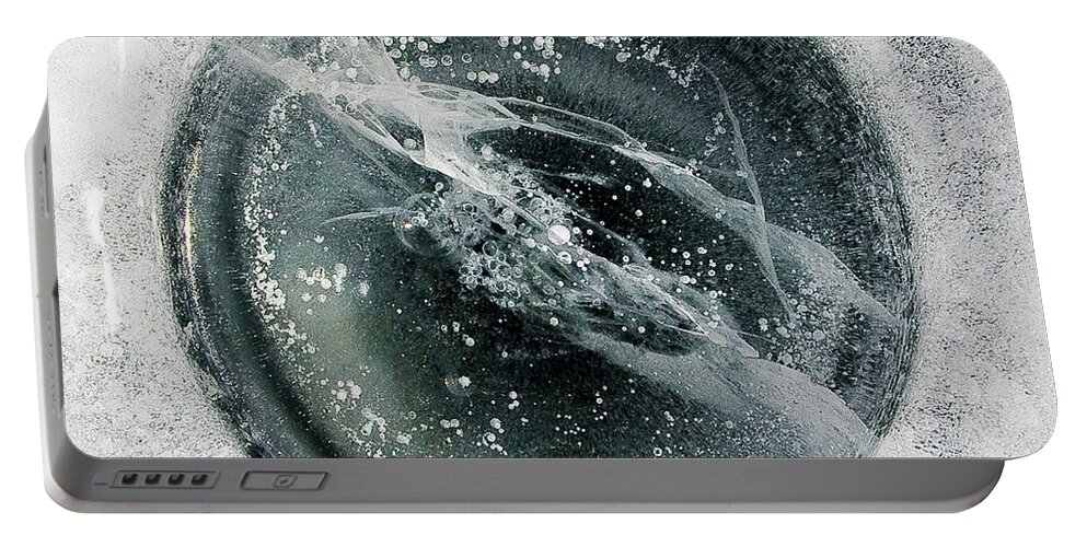 Ice Portable Battery Charger featuring the photograph Ice Fishing Hole 8 by Steven Ralser