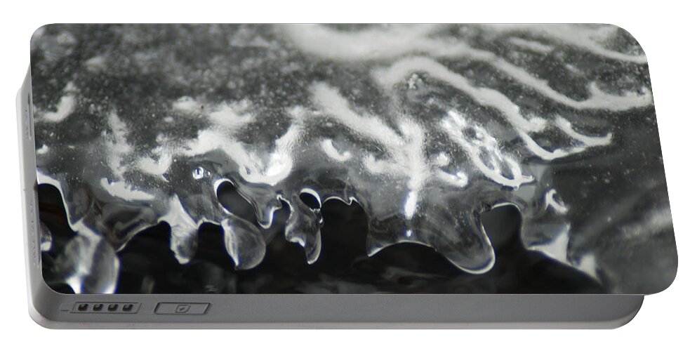 Optical Playground By Mp Ray Portable Battery Charger featuring the photograph Ice Formations IV by Optical Playground By MP Ray