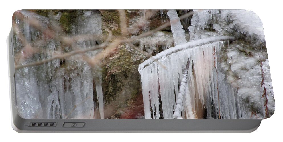 Icicle Portable Battery Charger featuring the photograph Icicle Creek by Kimberly Mackowski