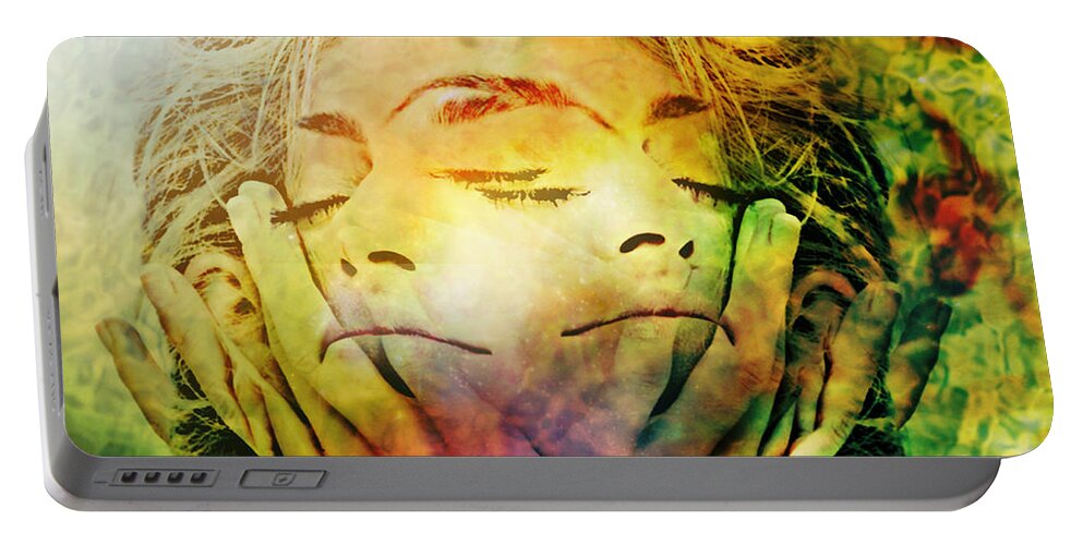 In Between Dreams Portable Battery Charger featuring the painting In Between Dreams by Ally White