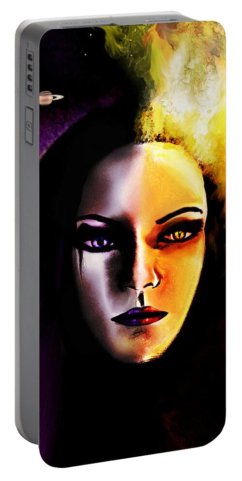 Two Portable Battery Charger featuring the painting In Between by Sophia Gaki Artworks