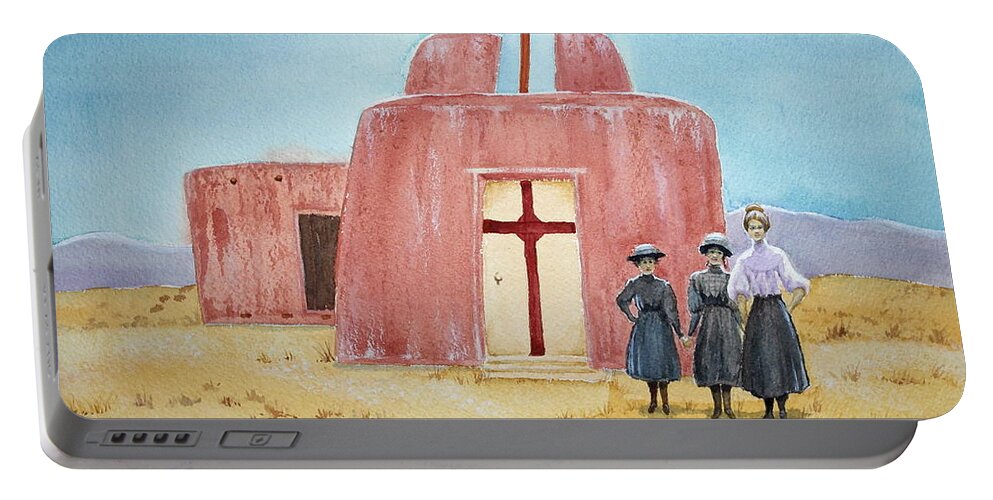 New Mexico Portable Battery Charger featuring the painting In Old New Mexico II by Michele Myers