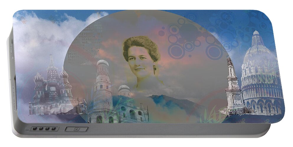 Woman Portable Battery Charger featuring the digital art In the Air by Cathy Anderson