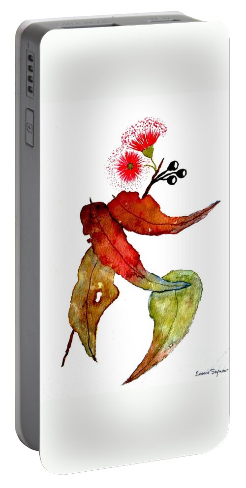 Eucalyptus Tree Leaves Portable Battery Charger featuring the painting In Transition by Leanne Seymour