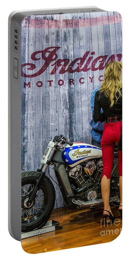 Indian Motorcycles Portable Battery Charger featuring the photograph Indian Chief Motorcycles by Rene Triay FineArt Photos