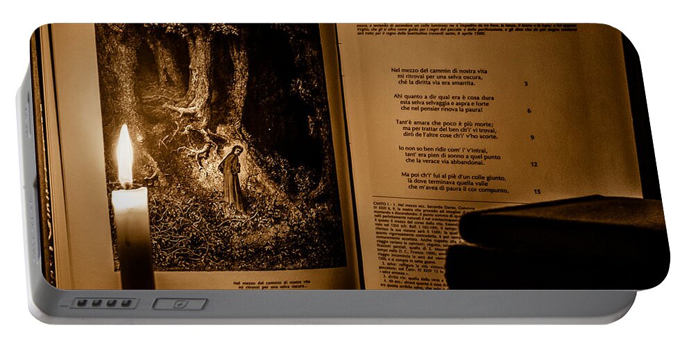 Dante Portable Battery Charger featuring the photograph Dante - Inferno by AM FineArtPrints