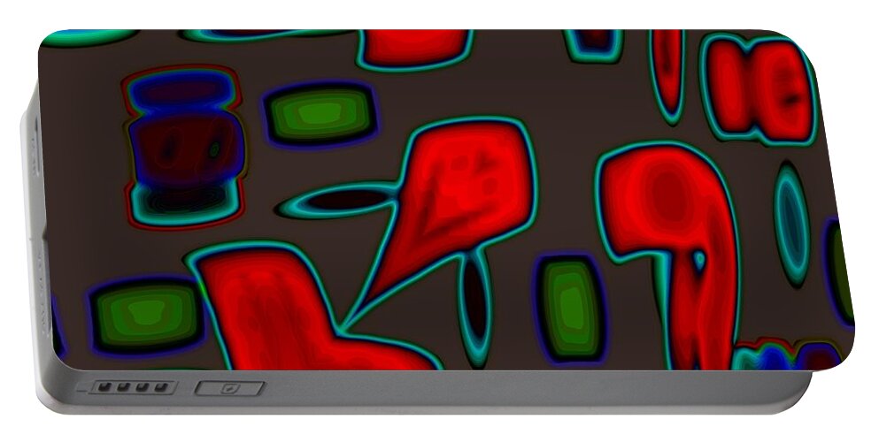 Infrared Portable Battery Charger featuring the digital art Infrared Flight by Alec Drake