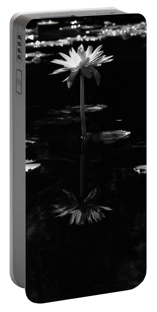 Water Lily Portable Battery Charger featuring the photograph Infrared - Water Lily 03 by Pamela Critchlow