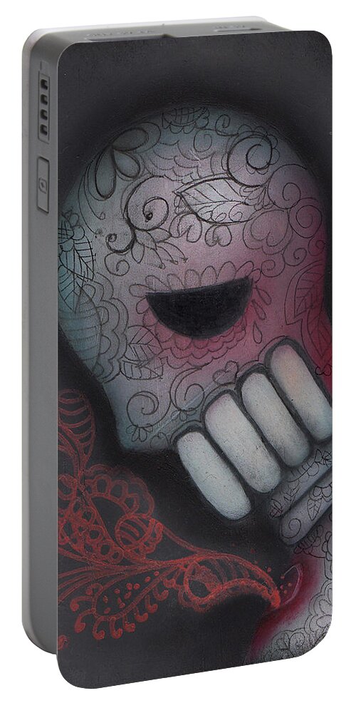 Day Of The Dead Portable Battery Charger featuring the painting Inner Feelings by Abril Andrade