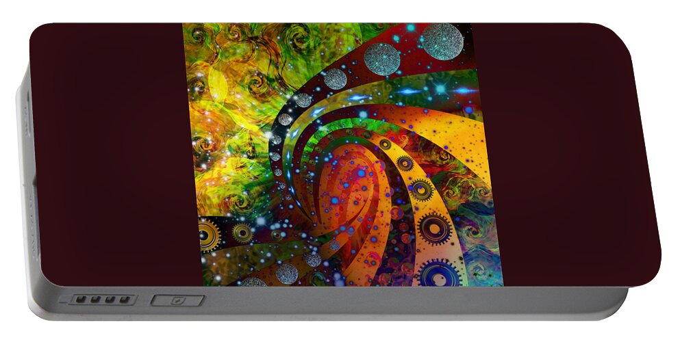 Digital Art Portable Battery Charger featuring the digital art Inside Consciousness by Ally White