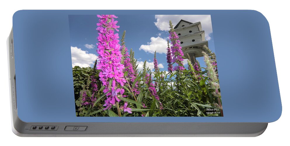 Flower Photograph Portable Battery Charger featuring the photograph Inspiring Peace - signed by Michele Penn