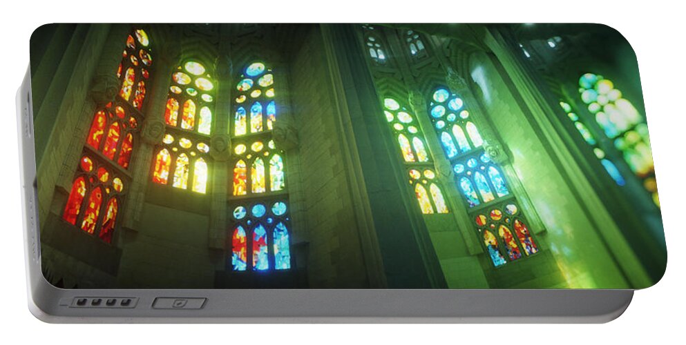Photography Portable Battery Charger featuring the photograph Interiors Of A Church Designed by Panoramic Images