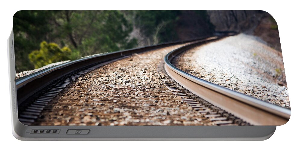 Train Portable Battery Charger featuring the photograph Into the Distance by Parker Cunningham