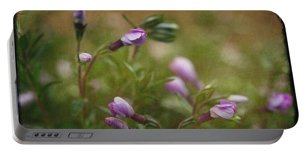 Pink Flowers Portable Battery Charger featuring the photograph Into The Garden by Michael Eingle