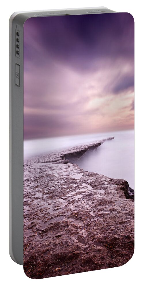 Waterscape Portable Battery Charger featuring the photograph Into the ocean by Jorge Maia
