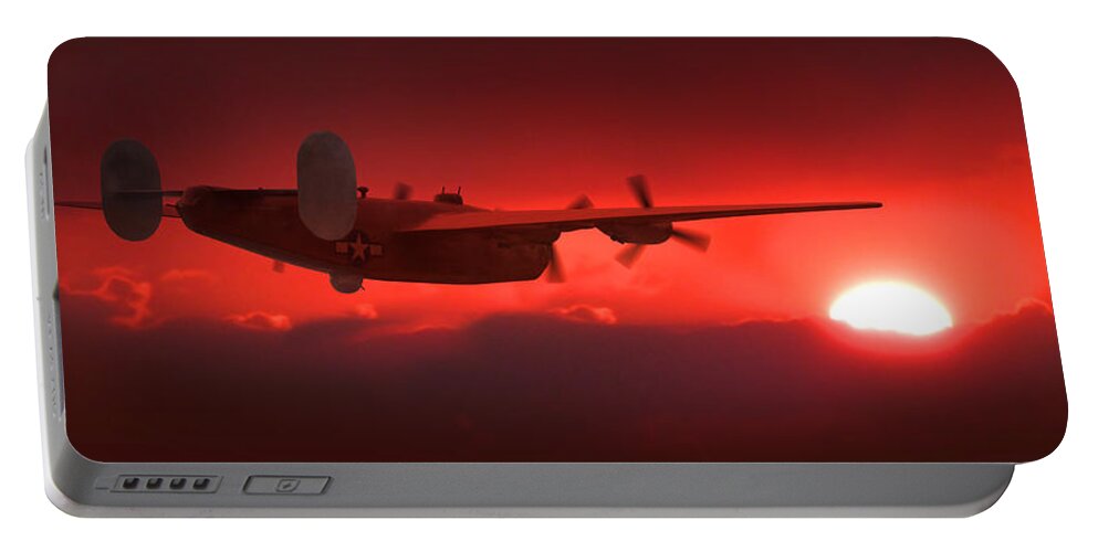 Warbirds Portable Battery Charger featuring the photograph Into the Sun by Mike McGlothlen