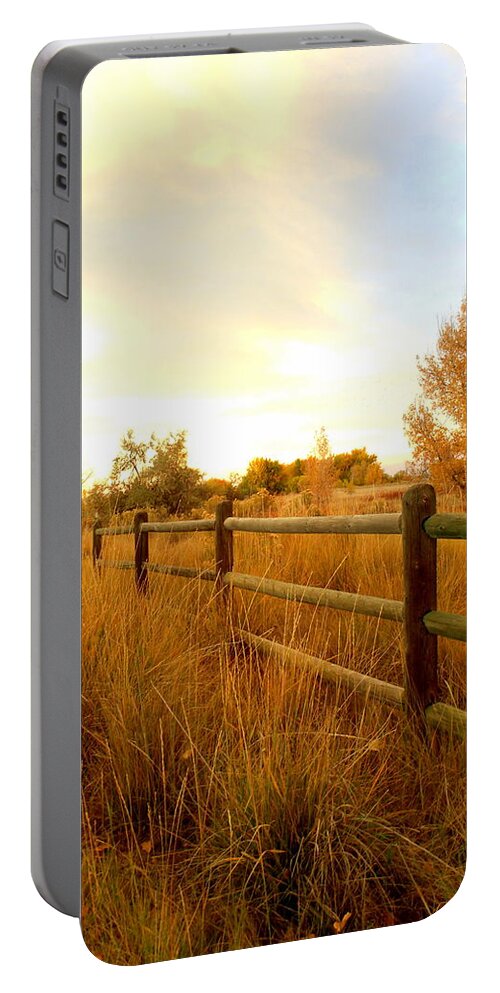 Sunset Portable Battery Charger featuring the photograph Into the Sunset by Jessica Myscofski