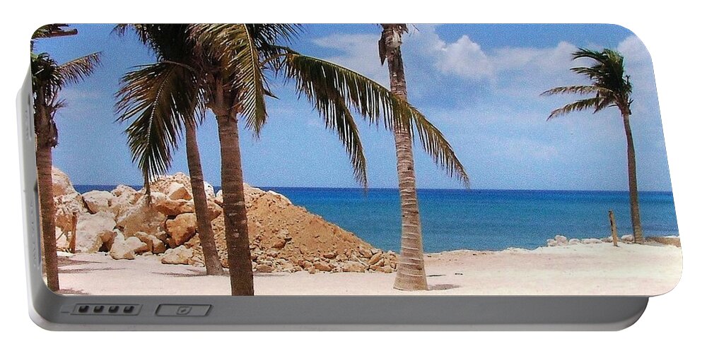 Beach Portable Battery Charger featuring the photograph Island Breeze by Judy Palkimas