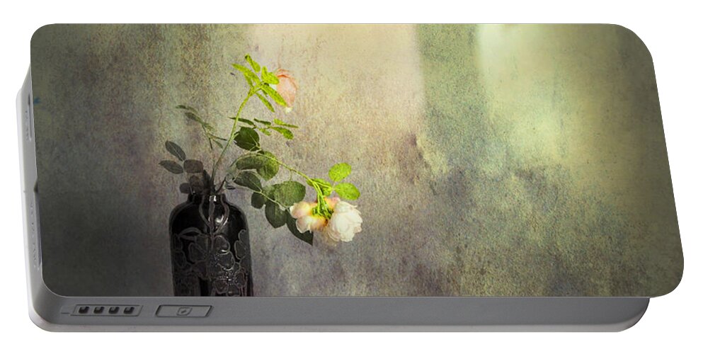 Vintage Still Life Portable Battery Charger featuring the photograph Isn't It Romantic by Theresa Tahara