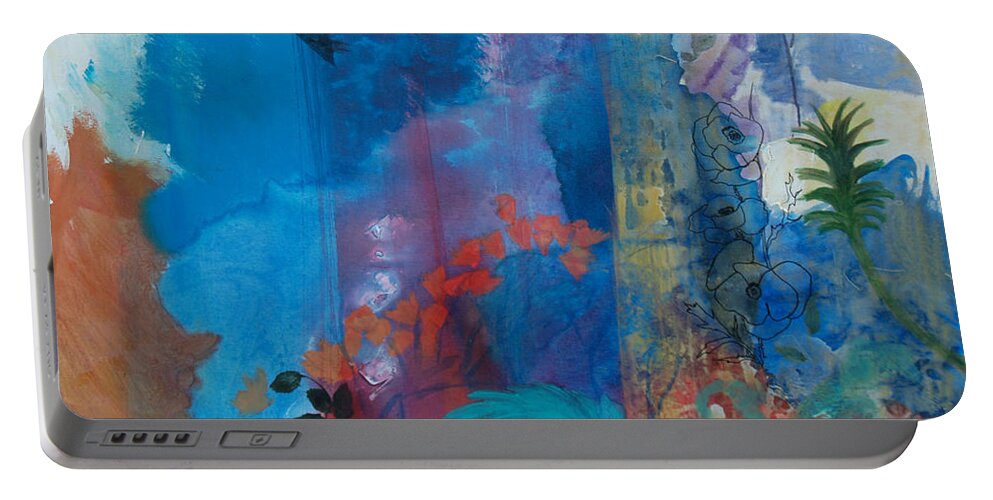 Continuum Portable Battery Charger featuring the painting It Ain't A Fable Baby by Robin Pedrero