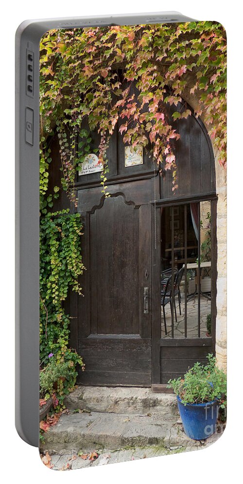 Door Portable Battery Charger featuring the photograph Ivy Covered Doorway by Paul Topp