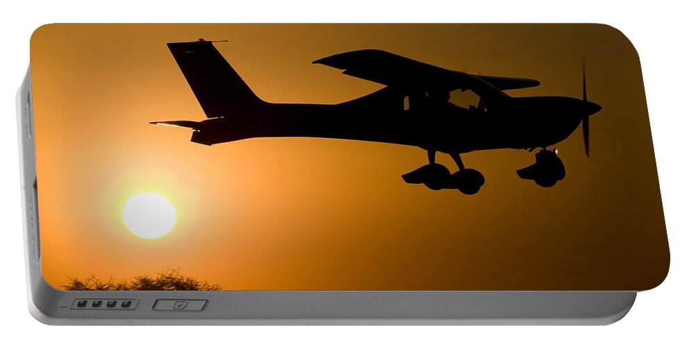 Silhouette Portable Battery Charger featuring the photograph Jabiru Silhouette by Paul Job