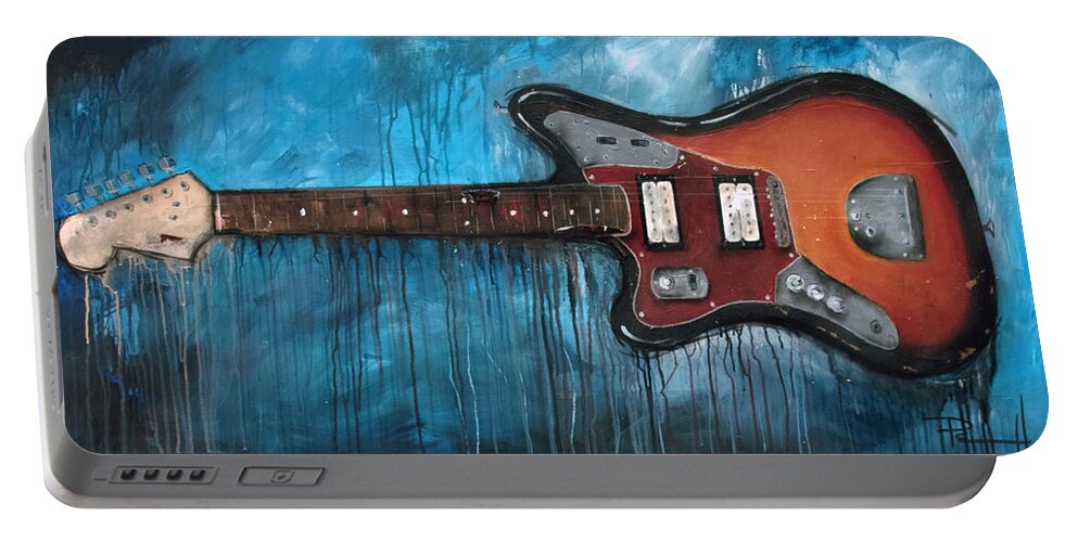 Curt Portable Battery Charger featuring the painting Jaguar Nirvana by Sean Parnell
