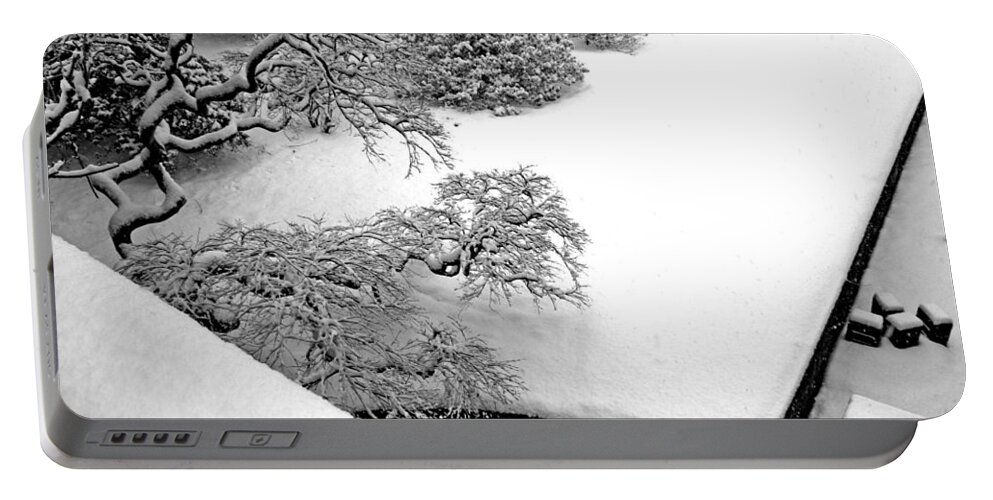 Snow Portable Battery Charger featuring the digital art Japanese Maple by Bruce Rolff