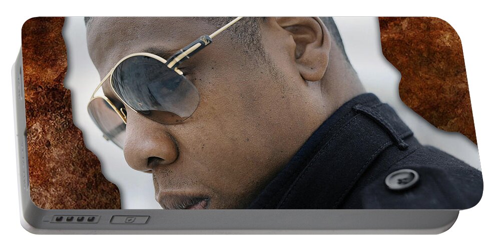 Jay Z Portable Battery Charger featuring the digital art Jay Z by Marvin Blaine