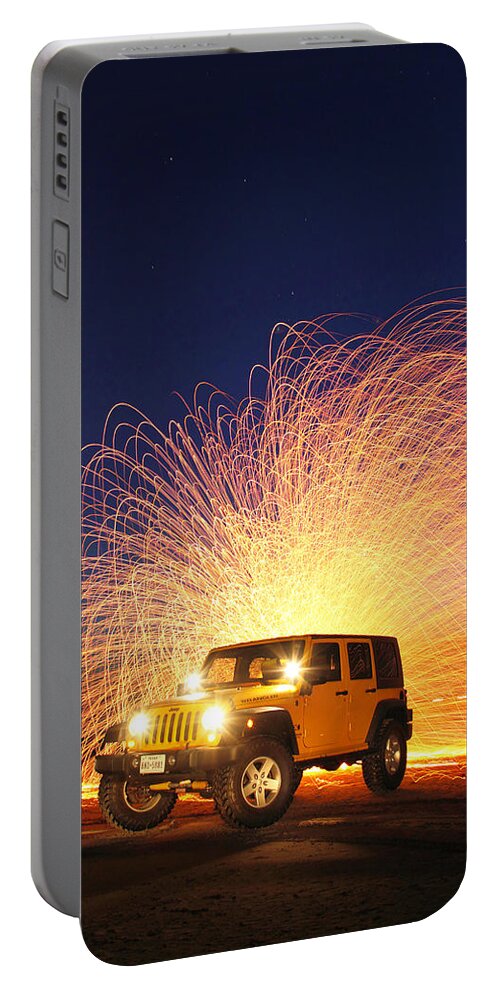 Jeep Wrangler and Steel-wool 2AM-116085-1106087_stacked Portable Battery  Charger by Andrew McInnes - Pixels