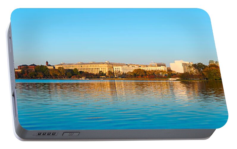 Photography Portable Battery Charger featuring the photograph Jefferson Memorial And Washington by Panoramic Images