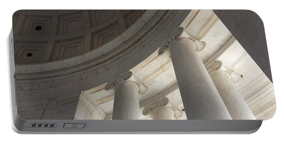 Declaration Of Independence Portable Battery Charger featuring the photograph Jefferson Memorial Architecture by Kenny Glover