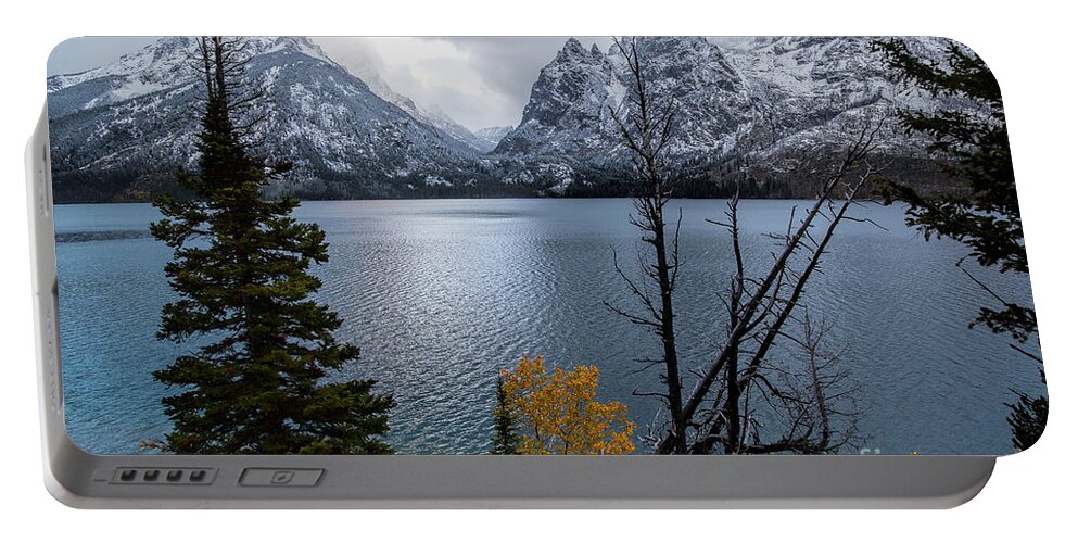 Autumn Colors Portable Battery Charger featuring the photograph Jenny Lake by Jim Garrison