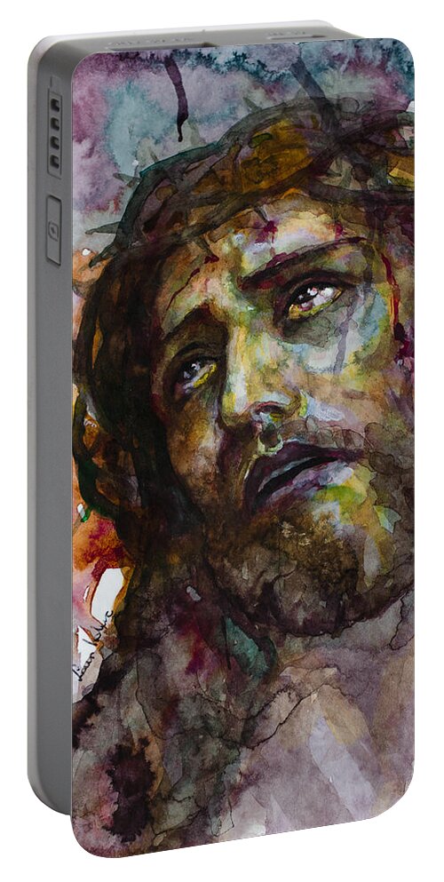 Jesus Portable Battery Charger featuring the painting Jesus Christ by Laur Iduc
