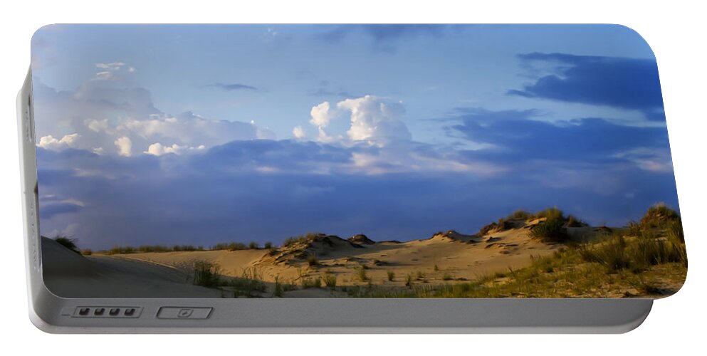 Sand Portable Battery Charger featuring the photograph Jockey's Ridge State Park by Skip Tribby