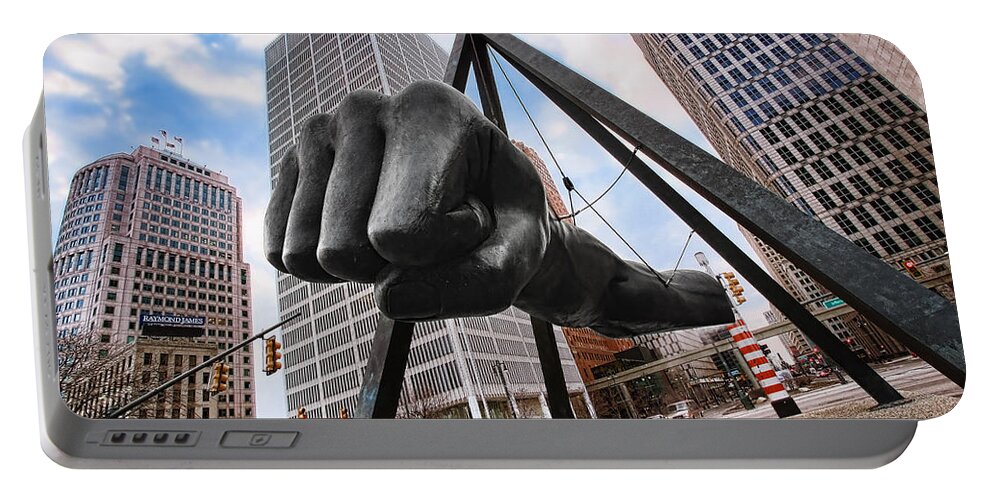 Joe Portable Battery Charger featuring the photograph Joe Louis Fist - In Your Face - Version 2 by Gordon Dean II