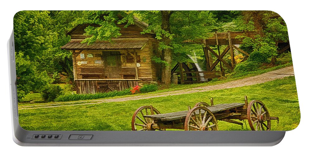 Johnson Mill Portable Battery Charger featuring the photograph Johnson Mill by Priscilla Burgers