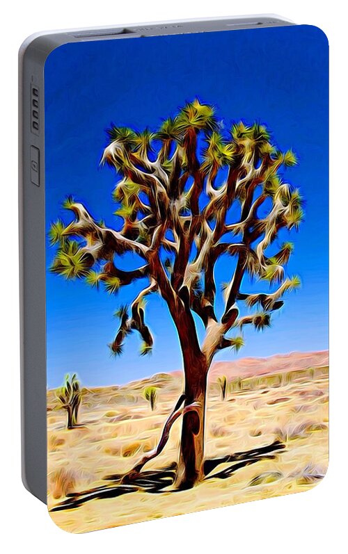 Chaos Portable Battery Charger featuring the photograph Joshua Tree dark by Jeff Iverson