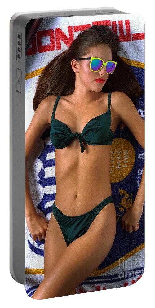 Model Portable Battery Charger featuring the photograph Julie Corona by Gary Gingrich Galleries