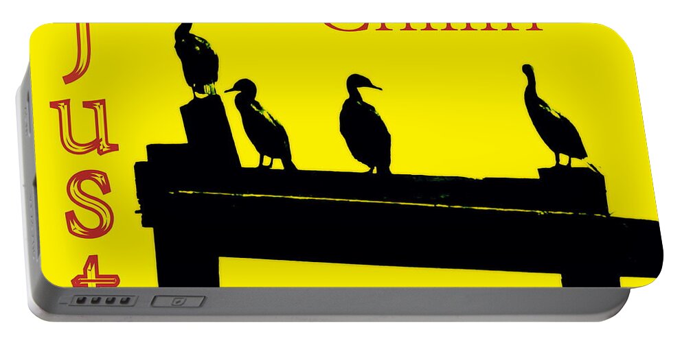 Birds Portable Battery Charger featuring the photograph Just Chillin' by Deborah Crew-Johnson