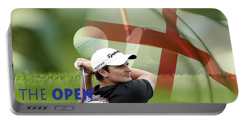 Play Portable Battery Charger featuring the photograph Justin Rose by Spikey Mouse Photography