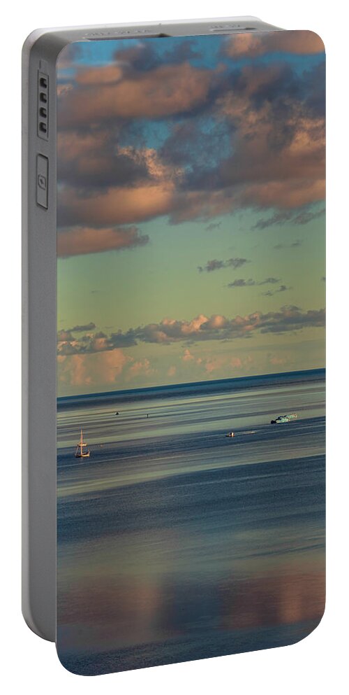 Hawaii Portable Battery Charger featuring the photograph Kaneohe Bay Panorama Mural 4 of 5 by Dan McManus