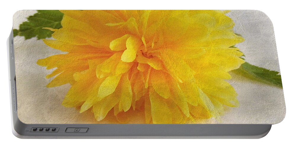 Flower Portable Battery Charger featuring the photograph Kerria japonica by Vix Edwards