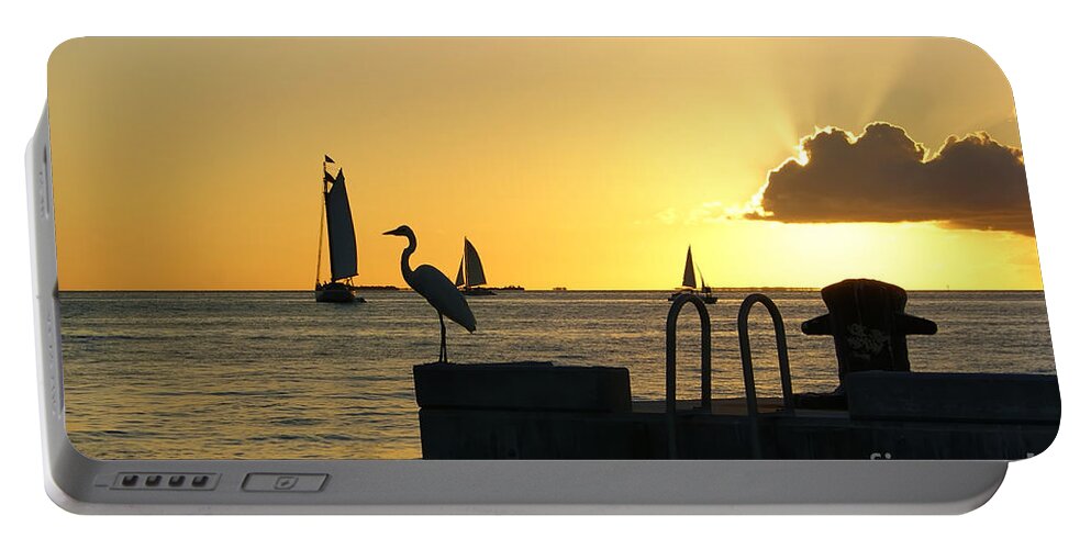 Key West Portable Battery Charger featuring the photograph Key West Sunset by Olga Hamilton